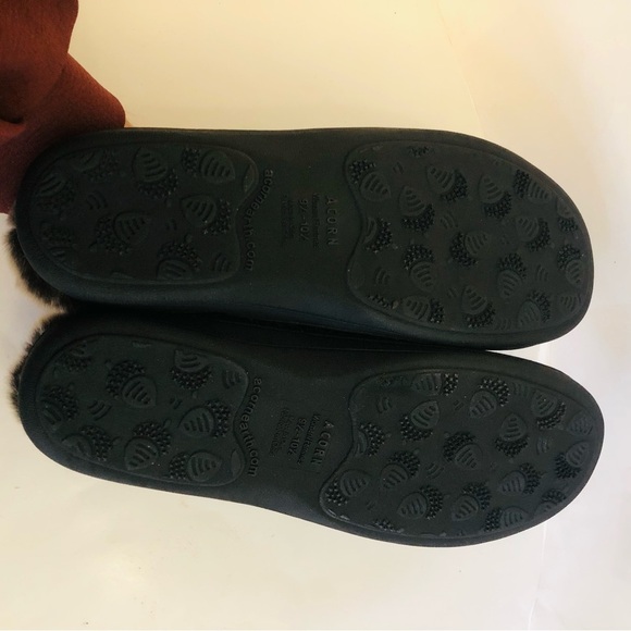 Acorn Women's Wool Blend Faux Fur Chinchilla Ragg Clog Slippers Size 9 1/2-101/2 - Picture 11 of 14